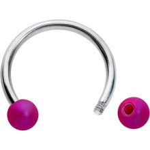 Load image into Gallery viewer, 16G 3/8 Matte Purple Aurora Horseshoe Circular Barbell

