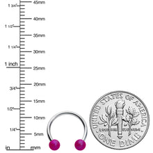 Load image into Gallery viewer, 16G 3/8 Matte Purple Aurora Horseshoe Circular Barbell
