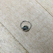 Load image into Gallery viewer, 16G 3/8 Spring Flower Green Blue Hinged Segment Ring
