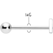 将图片加载到图库查看器，Clear Gem Double Triangle Barbell Tongue Ring
