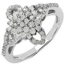 Load image into Gallery viewer, 0.63 Carat Genuine White Diamond &amp; Yellow Diamond .925 Sterling Silver Ring

