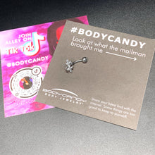 Load image into Gallery viewer, Clear CZ Gem Elegant Double Heart Baroque Belly Ring
