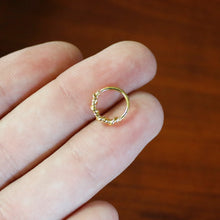 Load image into Gallery viewer, 20G 5/16 Gold Tone Wicked Wire Seamless Nose Hoop
