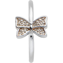 Load image into Gallery viewer, 20G 5/16 Textured Little Bow Seamless Nose Hoop
