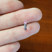 Load image into Gallery viewer, 20G 1/4 Pink Gem Texture Glam Faux Hoop L Shape Nose Ring
