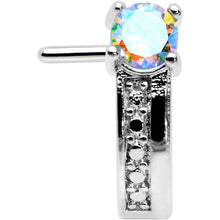 Load image into Gallery viewer, 20G 1/4 Aurora Gem Texture Glam Faux Hoop L Shape Nose Ring
