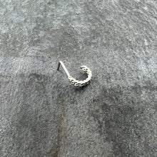 Load image into Gallery viewer, 20G 1/4 Loving Links Faux Hoop L Shaped Nose Ring
