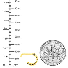 Load image into Gallery viewer, 20G 1/4 Gold Tone Loving Links Faux Hoop L Shaped Nose Ring
