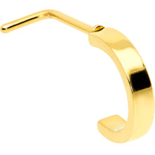 Load image into Gallery viewer, 20G 1/4 Gold Tone Simply Smooth Faux Hoop L Shape Nose Ring
