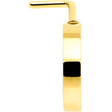 Load image into Gallery viewer, 20G 1/4 Gold Tone Simply Smooth Faux Hoop L Shape Nose Ring
