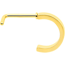 Load image into Gallery viewer, 20G 1/4 Gold Tone Simply Smooth Faux Hoop L Shape Nose Ring
