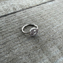 Load image into Gallery viewer, 20G 5/16 Faint Pink Gem Retro Peace Sign Seamless Nose Hoop
