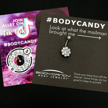 Load image into Gallery viewer, Clear Gem Whimsy Flower Belly Ring
