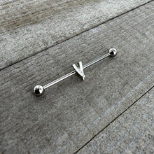 将图片加载到图库查看器，14G Straight Razor Industrial Barbell 38mm
