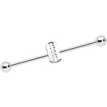 Load image into Gallery viewer, 14G Razor Blade Industrial Barbell 38mm
