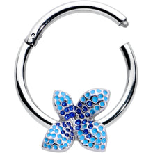 Load image into Gallery viewer, 16G 3/8 Glamour Butterfly Hinged Segment Ring
