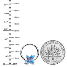 Load image into Gallery viewer, 16G 3/8 Glamour Butterfly Hinged Segment Ring
