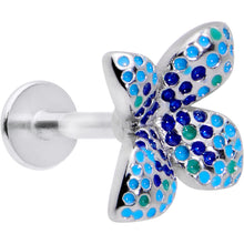 Load image into Gallery viewer, 16G 5/16 Glamour Butterfly Labret Monroe Tragus
