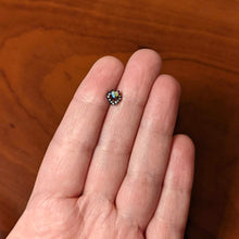 将图片加载到图库查看器，20G 1/4 Clear Aurora Gem Black Heart Valentines Nose Bone
