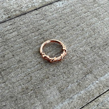 Load image into Gallery viewer, 20G 5/16 Rose Gold Tone Wicked Wire Seamless Nose Hoop
