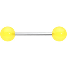 Load image into Gallery viewer, Bright Sunny Yellow Ends Barbell Tongue Ring
