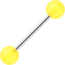 Load image into Gallery viewer, Bright Sunny Yellow Ends Barbell Tongue Ring
