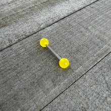 Load image into Gallery viewer, Bright Sunny Yellow Ends Barbell Tongue Ring
