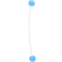 Load image into Gallery viewer, Pink Blue Glitter Glamour PTFE Pregnancy Belly Ring
