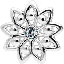 将图片加载到图库查看器，16G 1/4 Clear Gem Starry Flower Cartilage Tragus Earring
