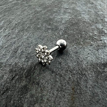 将图片加载到图库查看器，16G 1/4 Clear Gem Starry Flower Cartilage Tragus Earring
