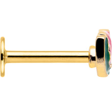 Load image into Gallery viewer, 16G 5/16 Gold Tone Watermelon Bite Labret Monroe Tragus
