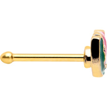 Load image into Gallery viewer, 20G 1/4 Gold Tone Watermelon Bite Nose Bone
