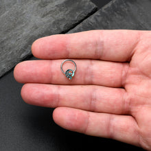 Load image into Gallery viewer, 16G 3/8 Leaping Blue Dolphin Hinged Segment Ring
