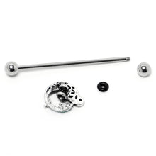 Load image into Gallery viewer, 14G Leaping Blue Dolphin Industrial Barbell 38mm
