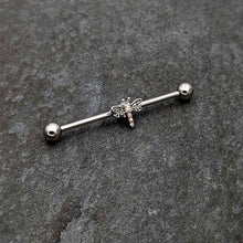 将图片加载到图库查看器，14G Aurora Gem Dragonfly Flying Industrial Barbell 38mm
