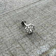 Load image into Gallery viewer, 16G 5/16 Clear Gem Baroque Fabulous Flower Labret Monroe Tragus
