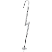 Load image into Gallery viewer, Clear CZ Gem Lightning Bolt Ear Cuff Bar Earring
