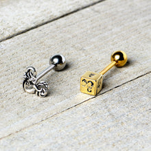 Load image into Gallery viewer, Officially Licensed Dungeons &amp; Dragons Dice Barbell Tongue Ring  Set of 2
