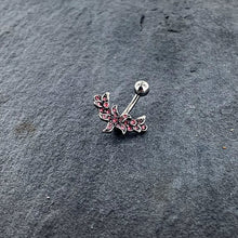 Load image into Gallery viewer, Pink Gem Flower Garland Belly Ring
