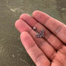 Load image into Gallery viewer, Pink Gem Flower Garland Belly Ring
