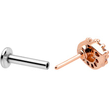 将图片加载到图库查看器，16G 1/4 Clear CZ Gem Kissy Lips Rosy Threadless Labret Tragus

