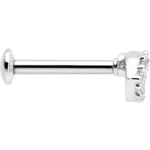Load image into Gallery viewer, 16G 5/16 Clear CZ Gem Kissy Lips Threadless Labret Monroe Tragus
