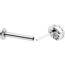 Load image into Gallery viewer, 16G 5/16 Clear CZ Gem Kissy Lips Threadless Labret Monroe Tragus
