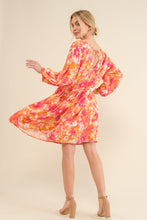 将图片加载到图库查看器，Full Size Printed Tie Back Long Sleeve Summer Dress For Women – Stylish Printed Dress, Chic Tie Back Long Sleeve Dress, Elegant Long Sleeve Dress, Fashionable Printed Dress, Versatile Long Sleeve Dress, Sophisticated Tie-Back Dress

