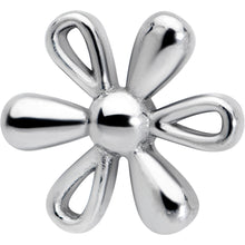 Load image into Gallery viewer, 316L Surgical Steel Loopy Hippie Flower End Barbell Tongue Ring
