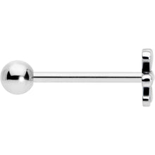 Load image into Gallery viewer, 316L Surgical Steel Loopy Hippie Flower End Barbell Tongue Ring
