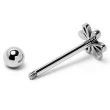 Load image into Gallery viewer, 316L Surgical Steel Loopy Hippie Flower End Barbell Tongue Ring
