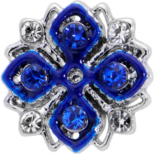 Load image into Gallery viewer, 16G 1/4 Clear Blue Gem Embellished Cross Labret
