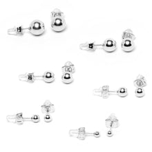 Load image into Gallery viewer, 3mm-8mm Ball Stud 316L Stainless Steel Earrings 6 Pack
