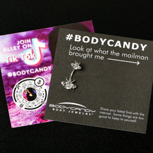 Load image into Gallery viewer, Clear Gem Bees Beautiful Insect Double Mount Belly Ring
